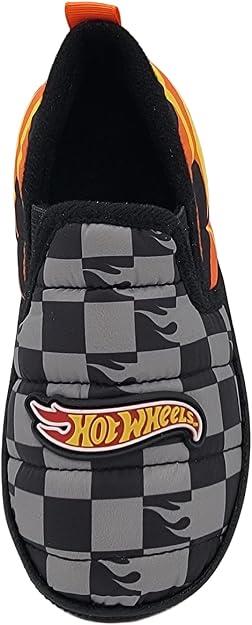 Hot Wheels Kids Checkered Flame Slippers – UK Sizes 7-13