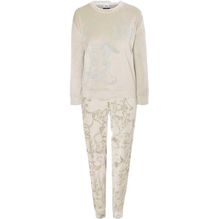 K Collection Ladies Ex Store Velour Pyjamas - Dalmatian Design - Sizes 4-22