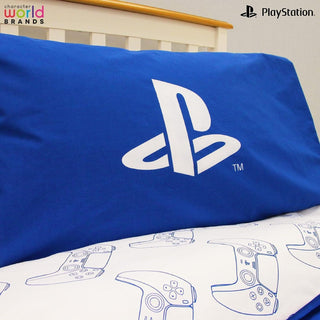 Playstation Reversible Duvet Set - Hand Control Design - Single