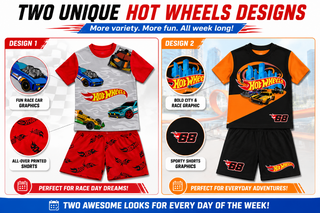 Hot Wheels Boys Short Pyjamas Pack of 2