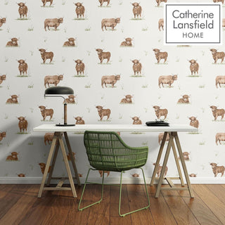 Muriva Angus Highland Cow Wallpaper 165532 – Country Animal Design – 10m Roll