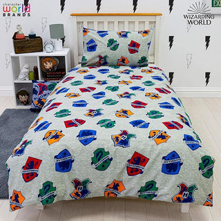 Harry Potter Reversible Duvet Set - Brave at Heart Design - Single