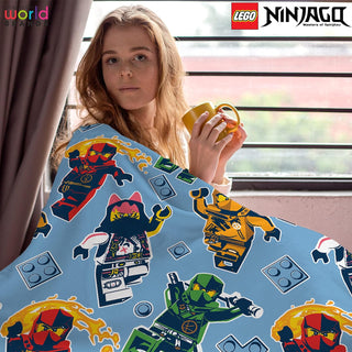 Lego Fleece Blanket - Ninjago Design - 100% Polyester - 100 x 150cm