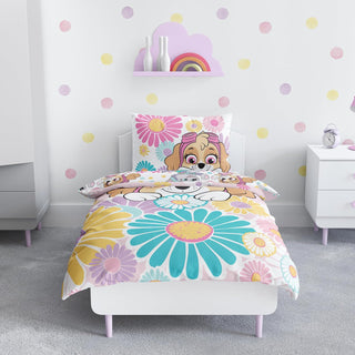 Paw Patrol Reversible Duvet Set - Flowers And Skye Design - Toddler