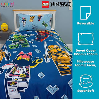 Lego Ninjago Reversible Duvet Set - True Design - Single