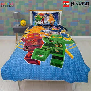 Lego NInjago Reversible Duvet Set - Squad Design - Single