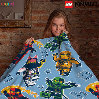 Lego Fleece Blanket - Ninjago Design - 100% Polyester - 100 x 150cm