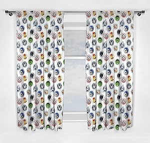 Marvel Curtains - Avengers Design - 66" Wide x 54" Drop