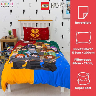 Harry Potter Reversible Duvet Set - Lego Design - Single
