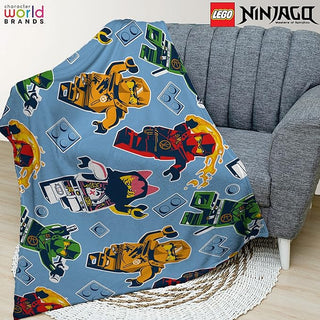 Lego Fleece Blanket - Ninjago Design - 100% Polyester - 100 x 150cm