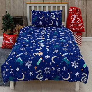 Harry Potter Reversible Duvet Set - I'd Rather Stay At Hogwarts Design - Single