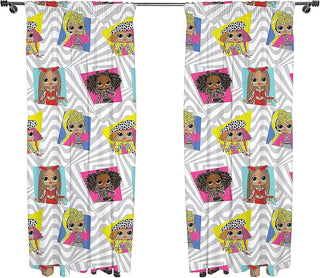 L.O.L. Surprise! Curtains - OMG Grey Buzz Design - Multiple Sizes