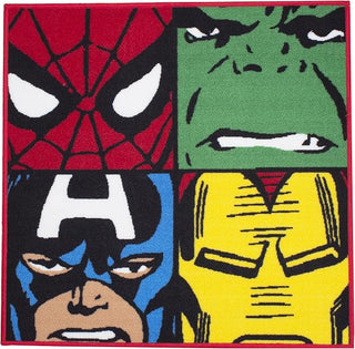 Marvel Square Rug - Avengers Design - 80 x 80cm