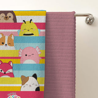 Squishmallows Official Kids Towel | Super Soft Feel, Stripes Design | Perfect The Home, Bath, Beach & Swimming Pool | One Size 70cm x 140cm