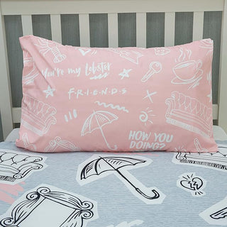 Friends Reversible Duvet Set - Coffee Design - Single