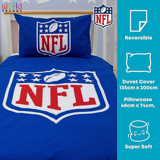 NFL Reversible Duvet Set - Logo Design - Single