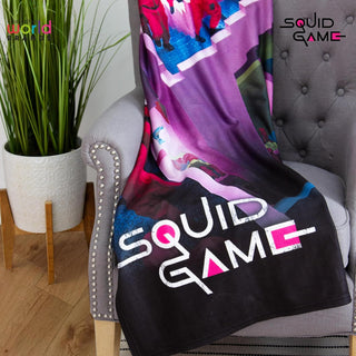Squid Game Fleece Throw Blanket - Stairway Design - 100% Polyester - 100 x 150cm