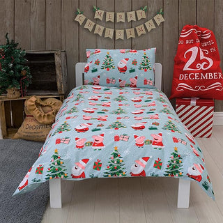 Peppa Pig Reversible Duvet Set - Santa Design - Junior