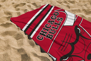 NBA Officially Licensed Towel Super Soft Feel, Chicago Bulls Red Basketball Team Design Perfect The Home, Bath, Beach & Swimming Pool One Size 75cm x 150cm 100% Cotton