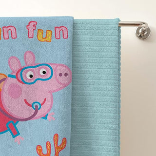 Peppa Pig Towel - Ocean Fun Design - 100% Cotton - 140 x 70cm