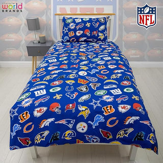 NFL Reversible Duvet Set - Logo Design - Single