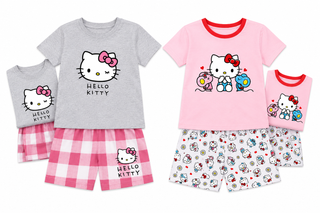 Hello Kitty Girls 2 Pack Short Pyjamas Set | 100% Cotton | Ages 18 Months–14 Years
