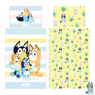 Bluey Reversible Duvet Set - Heeler Family Design - Single