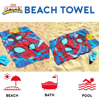 Marvel Towel - Spidey & His Amazing Friends Design - 100% Cotton - 140 x 70cm