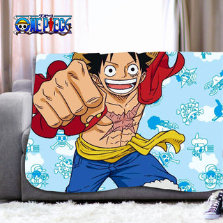 One Piece Fleece Blanket - Monkey D. Luffy Design - 100% Polyester - 100 x 150cm