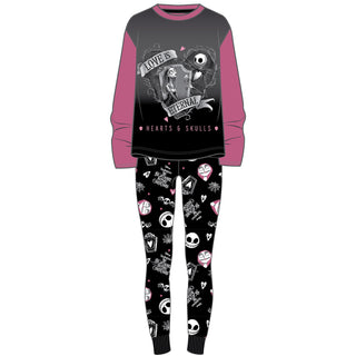 Disney Ladies Pyjamas - Nightmare Before Xmas Design - 100% Cotton
