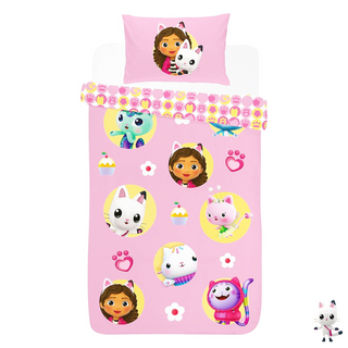 Gabby’s Dollhouse Reversible Duvet Set - Gabby and Friends Design - Single and Junior