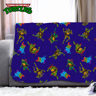 Ninja Turtles Fleece Blanket - Turtles TMNT Design - 100% Polyester - 100 x 150cm