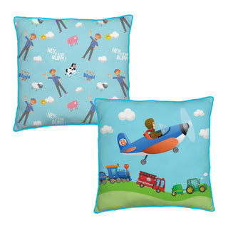 Blippi Square Cushion - Plane Design - 40cm x 40cm