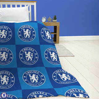 Chelsea Fleece Blanket - Checkered Design - 100% Polyester - 100 x 150cm