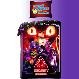 FNAF (Five Nights At Freddy's) Reversible Duvet Set - Security Breach Design - Single