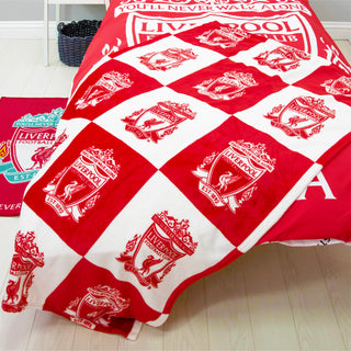 Liverpool Fleece Blanket - Checkerboard Design - 100% Polyester - 100 x 150cm