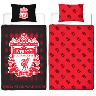 Liverpool Reversible Duvet Set - Crest Design - Single