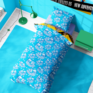 One Piece Reversible Duvet Set - Luffy and the Straw Hat Crew Design - Single