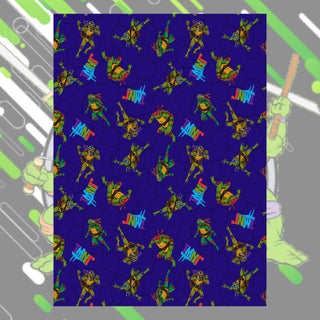 Ninja Turtles Fleece Blanket - Turtles TMNT Design - 100% Polyester - 100 x 150cm