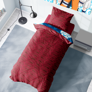 Naruto Reversible Duvet Set - Swirling Clouds Design - Single