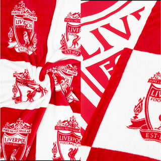 Liverpool Fleece Blanket - Checkerboard Design - 100% Polyester - 100 x 150cm