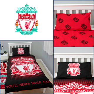 Liverpool Reversible Duvet Set - Crest Design - Single