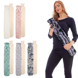 K Collection Extra Long Hot Water Bottle - 72cm Long - 2 L Capacity - Available in different colours
