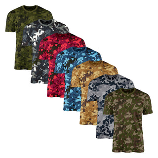 Keanu 3 Pack Mens Camo T-Shirts  - Camouflage Military Designs - 100% Cotton