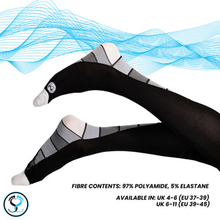Ladies Compression Socks - Circulation & Achilles Support - UK 4-6