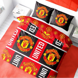 Manchester United Reversible Duvet Set - Trafford Design - Single and Double