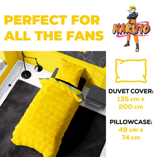 Naruto Reversible Duvet Set - Naruto and Team 7 Design - Single