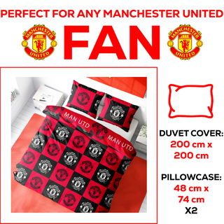 Manchester United Reversible Duvet Set - Honour Design - Single and Double