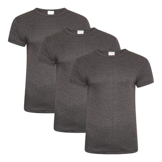Heatforce Mens 3 Pack Thermal Short Sleeve T-Shirt - Crew and V Neck - 0.45 Tog - Available in White, Grey and Black