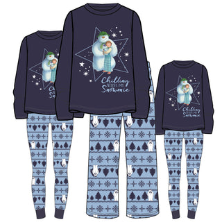 Snowman Family Matching Pyjama Set - Festive Snowman & Polar Bear Design